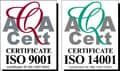 Logo Certificados ISO-9001 e ISO-14001